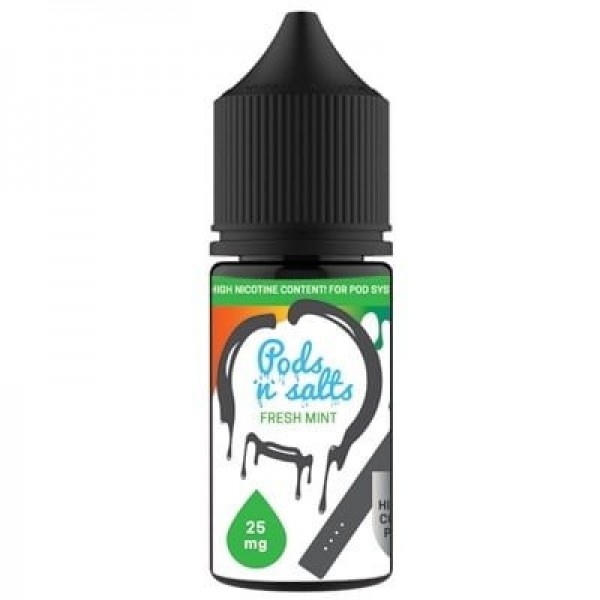 Pods ‘n Salts – Fresh Mint Nic Salts (25MG) 30ml